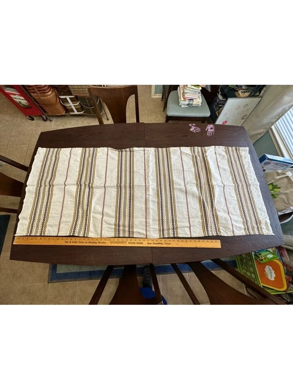 2 Large Table Runners Brown 61 x 24.5 Vintage?